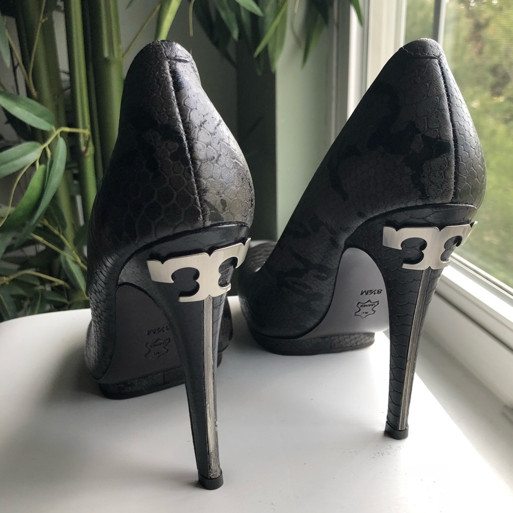TORY BURCH JUDE SNAKESKIN PUMPS